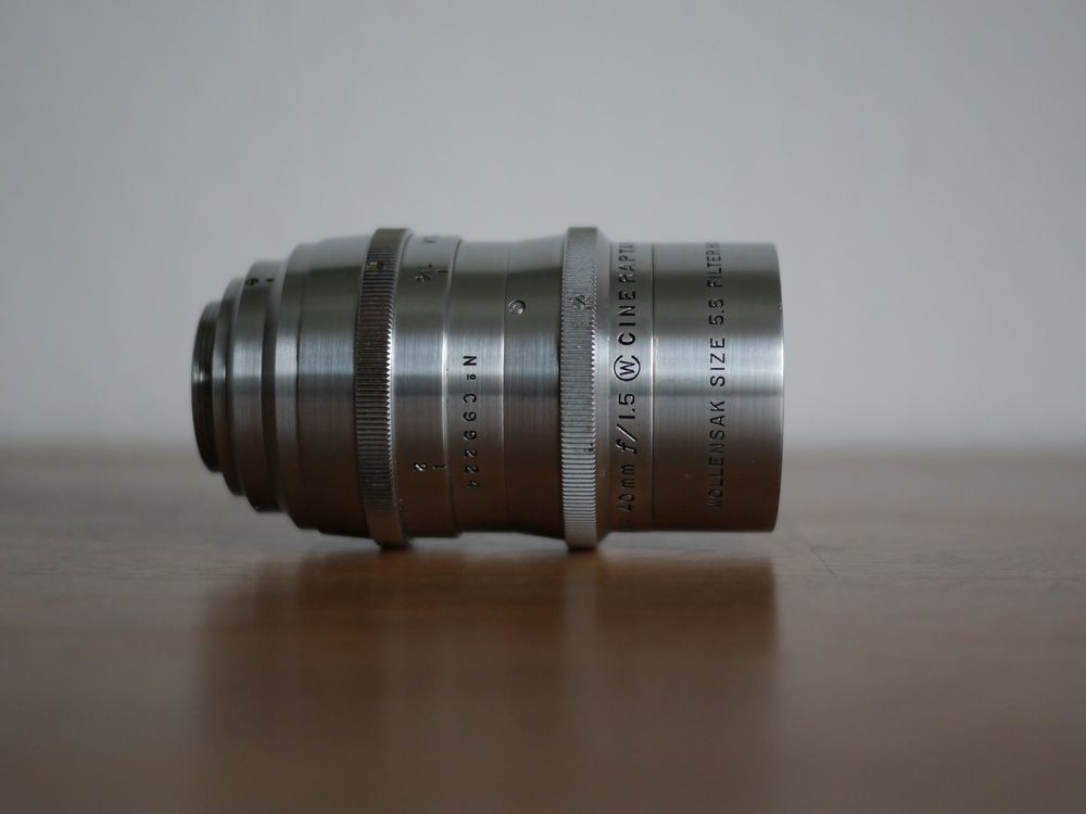 Cine raptar Wollensak f 1.5 / 40 mm 