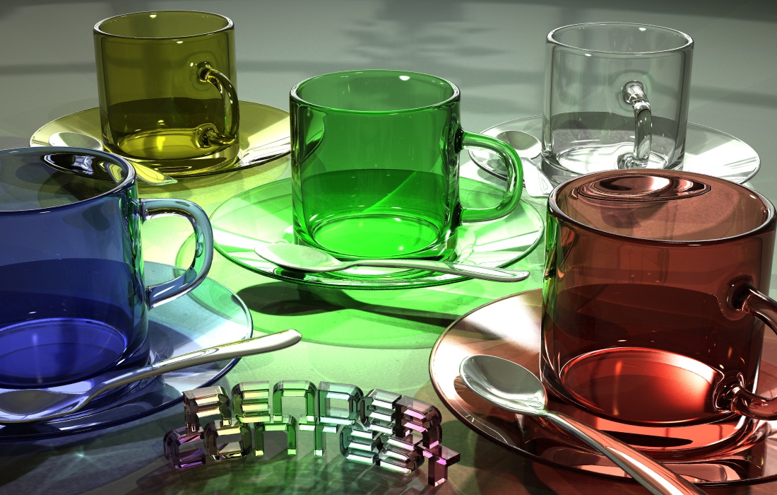 Cinema 4d mit Vray - Glas - Caustics - Test - (Contest)