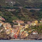 Cinque Terre. Riomaggiore. Ansicht vom Meer.