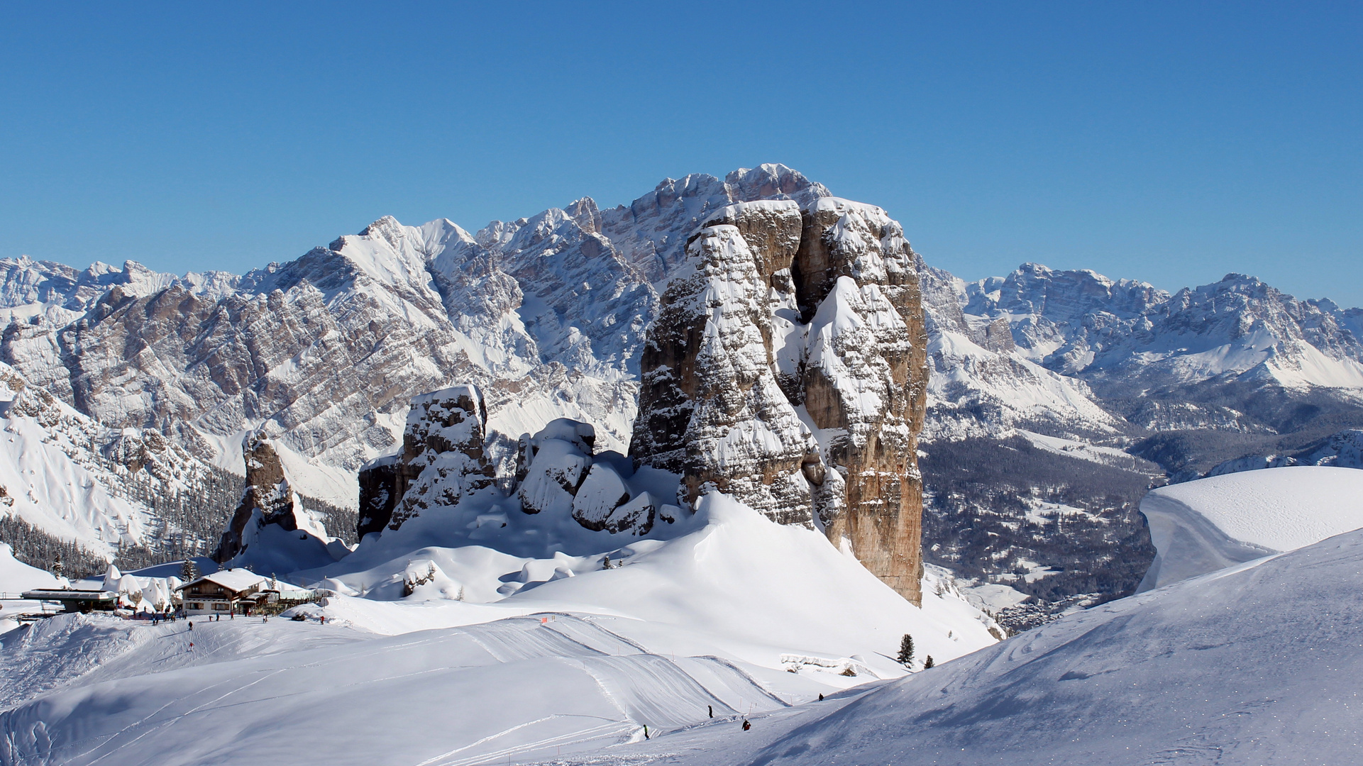 Cinque Torri im tiefsten Winter