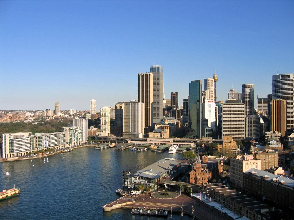 Circular Quay from the first pillar of the Harbour Bridge