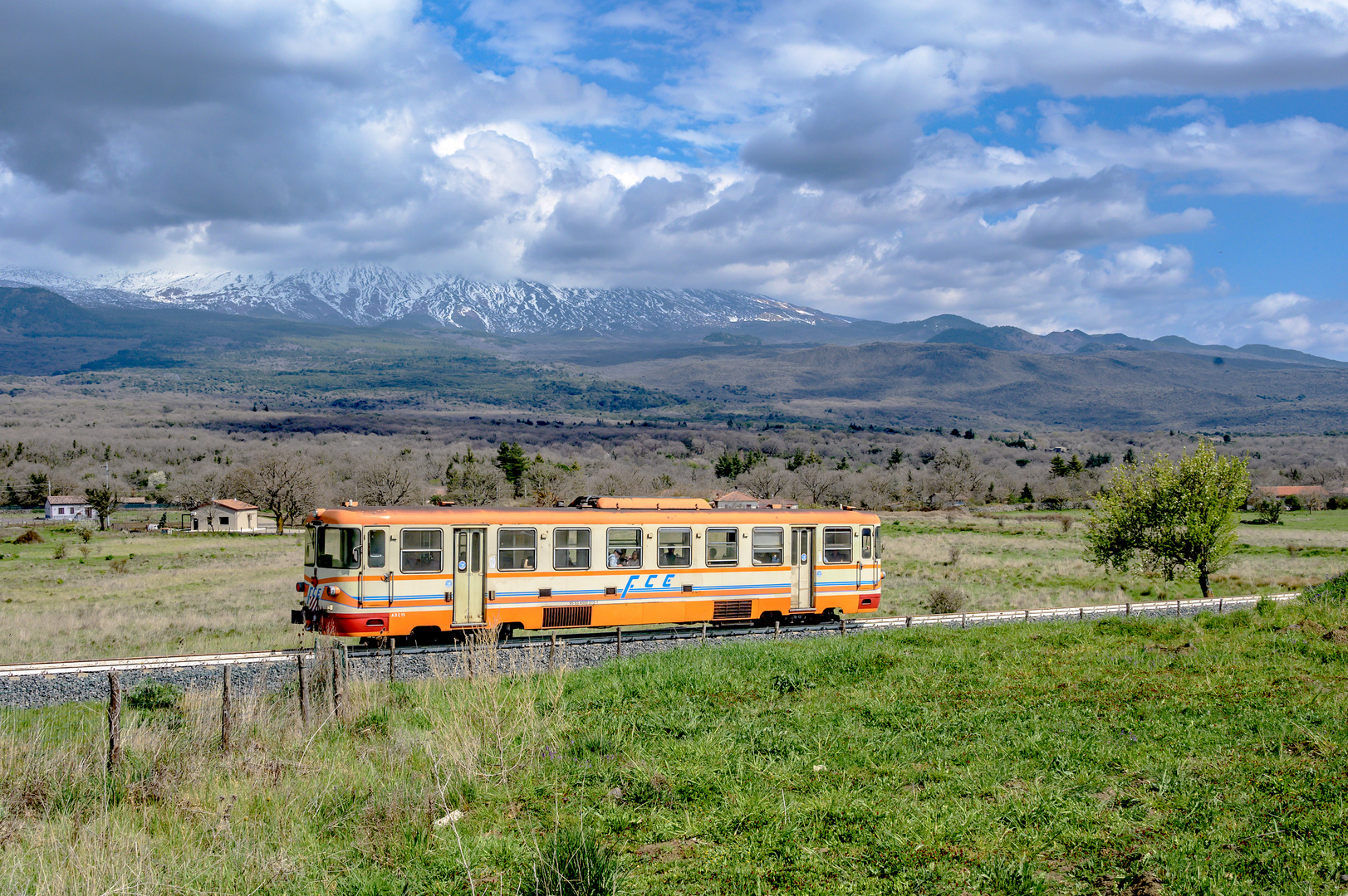 Circumetnea, Blick auf den Ätna, ADE 15, Stanga-TIBB-Fiat