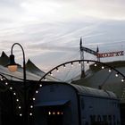 circus tent at dusk
