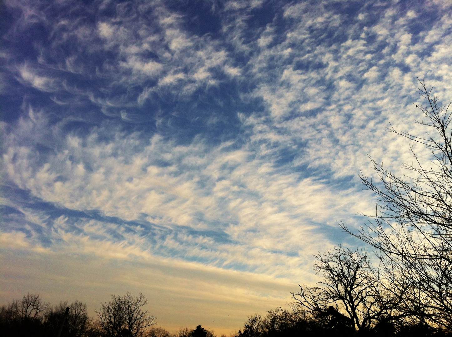 Cirrostratus in the sky of Varna