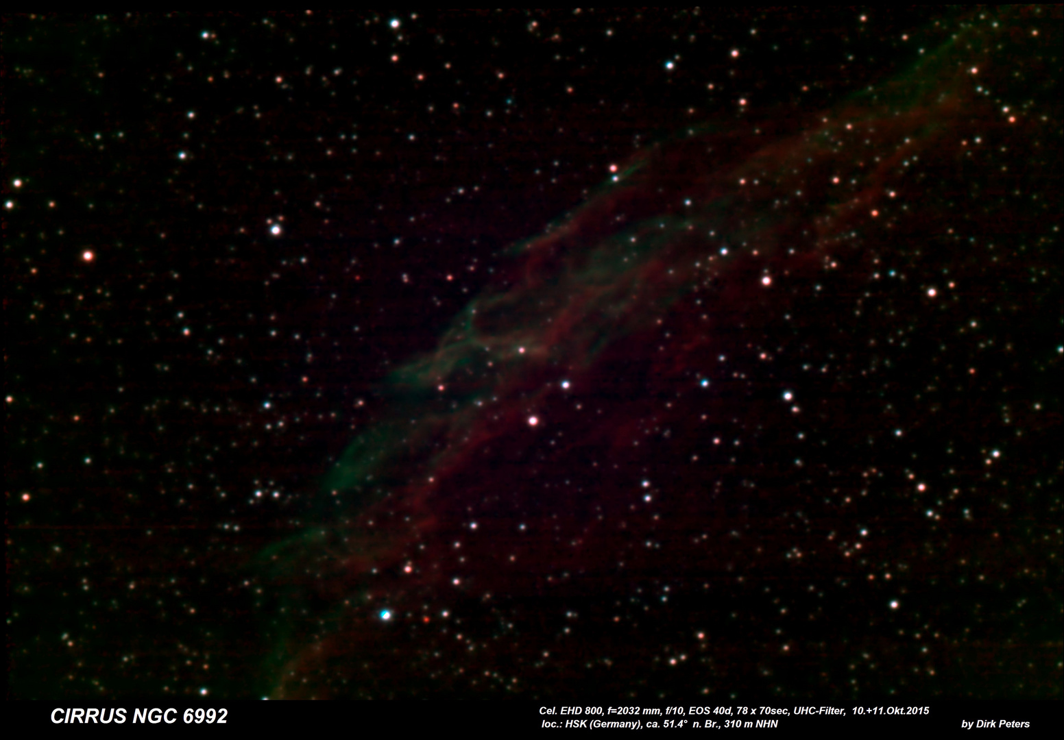 CIRRUS-Nebel NGC 6992 mit 2032 mm Brennweite