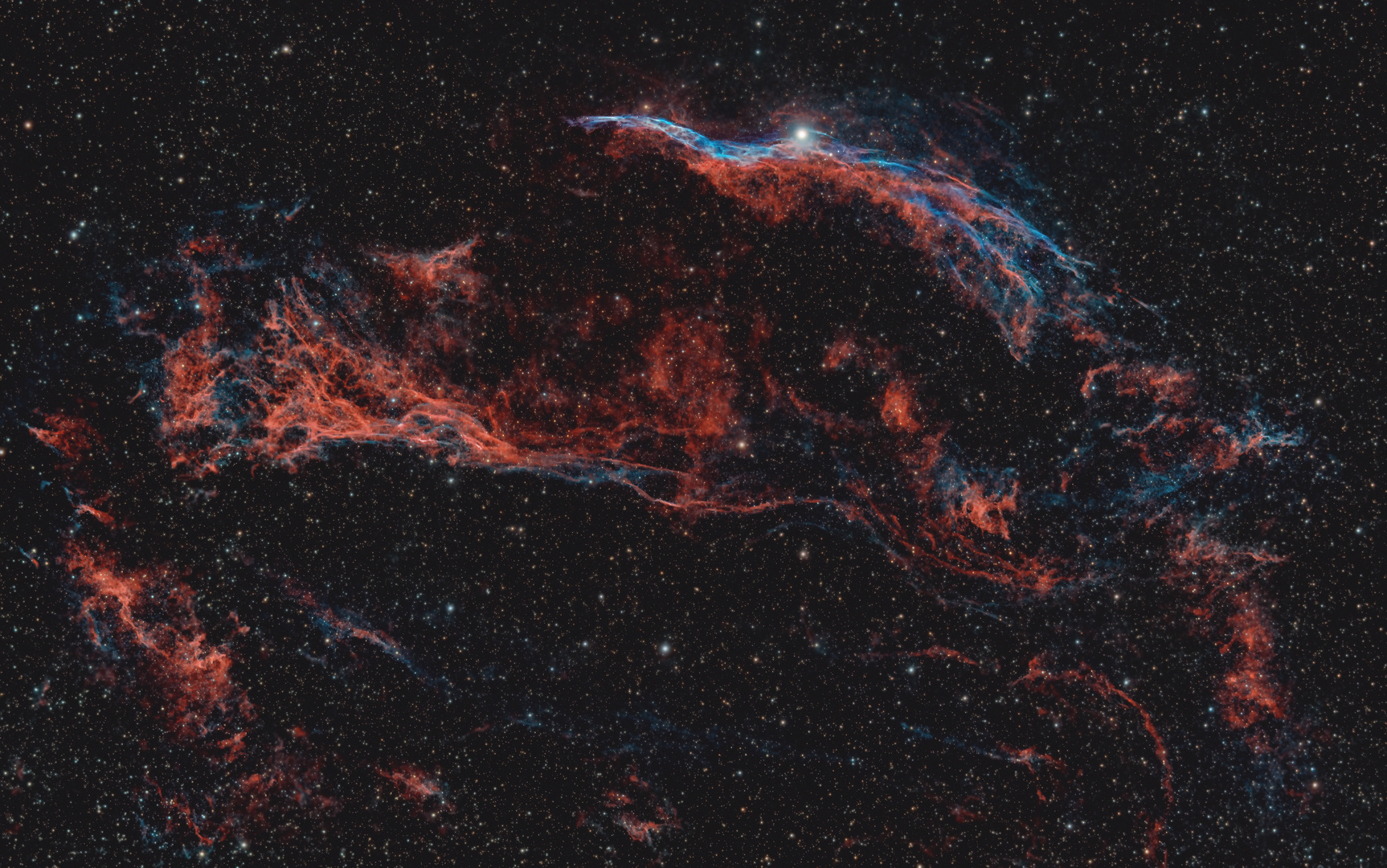 Cirrusnebel - NGC 6960 -  NGC 6979 im Sternbild Schwan