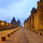 Cité Carcassonne bei Nacht