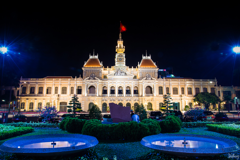 City hall at ordinary night