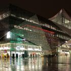 City Hall of Nieuwegein at a rainy evening