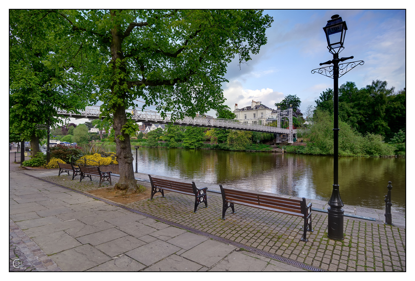 City of Chester, River Dee mit Queens Park Bridge