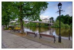 City of Chester, River Dee mit Queens Park Bridge