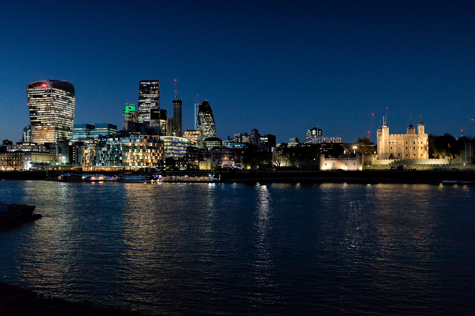 City of London at night