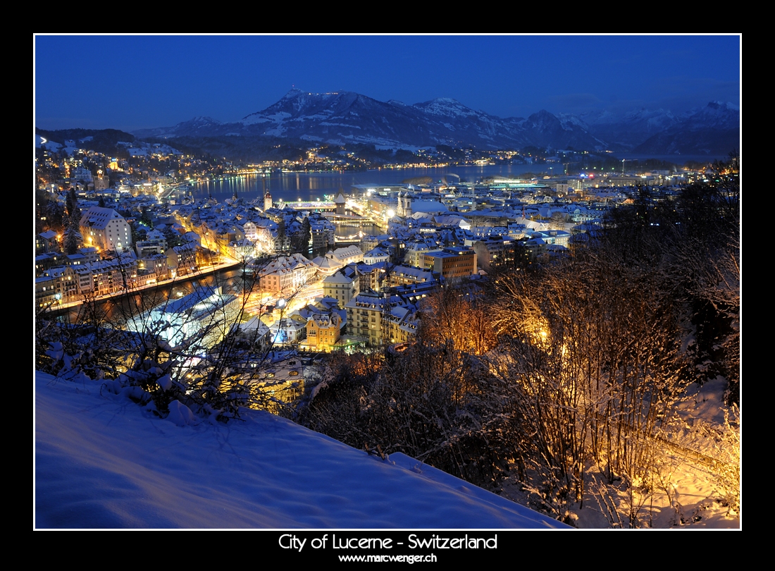 City of Lucerne with Alps - Switzerland