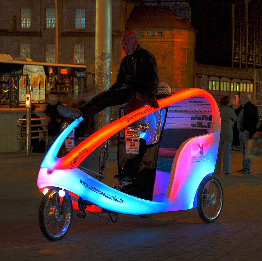 City-Riksha mit Beleuchtung