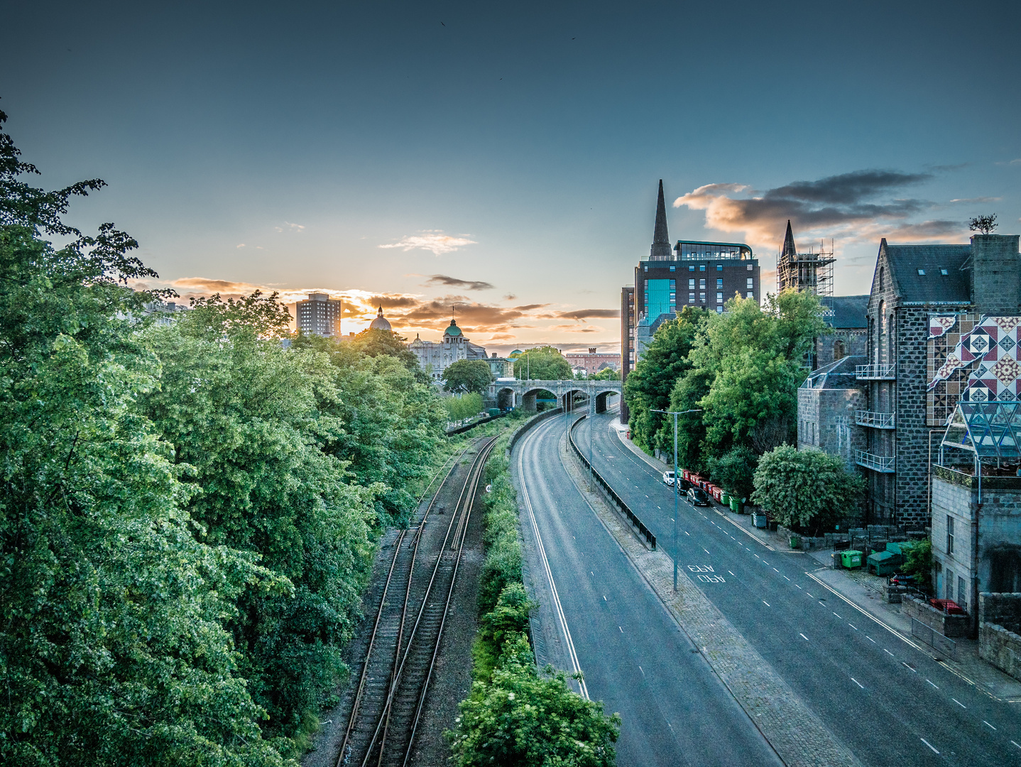 City-Sonnenuntergang