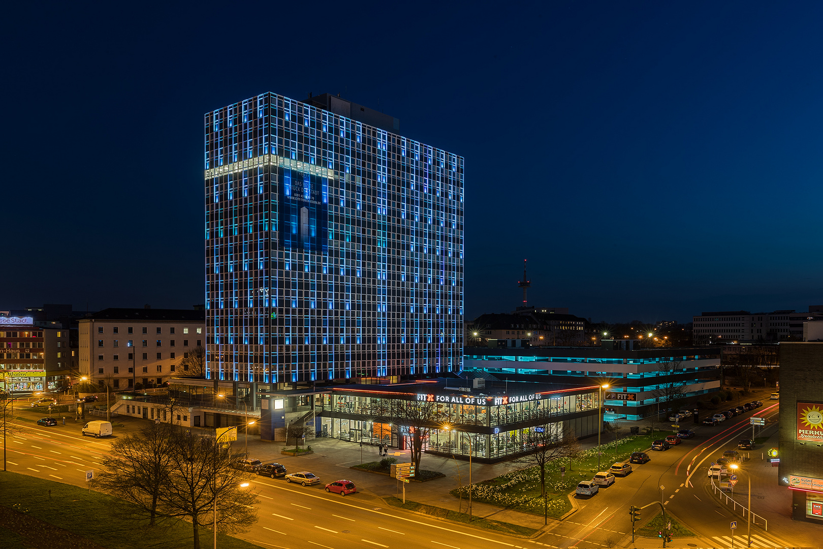 City Tower, Essen Foto & Bild | city, fenster, nacht Bilder auf fotocommunity