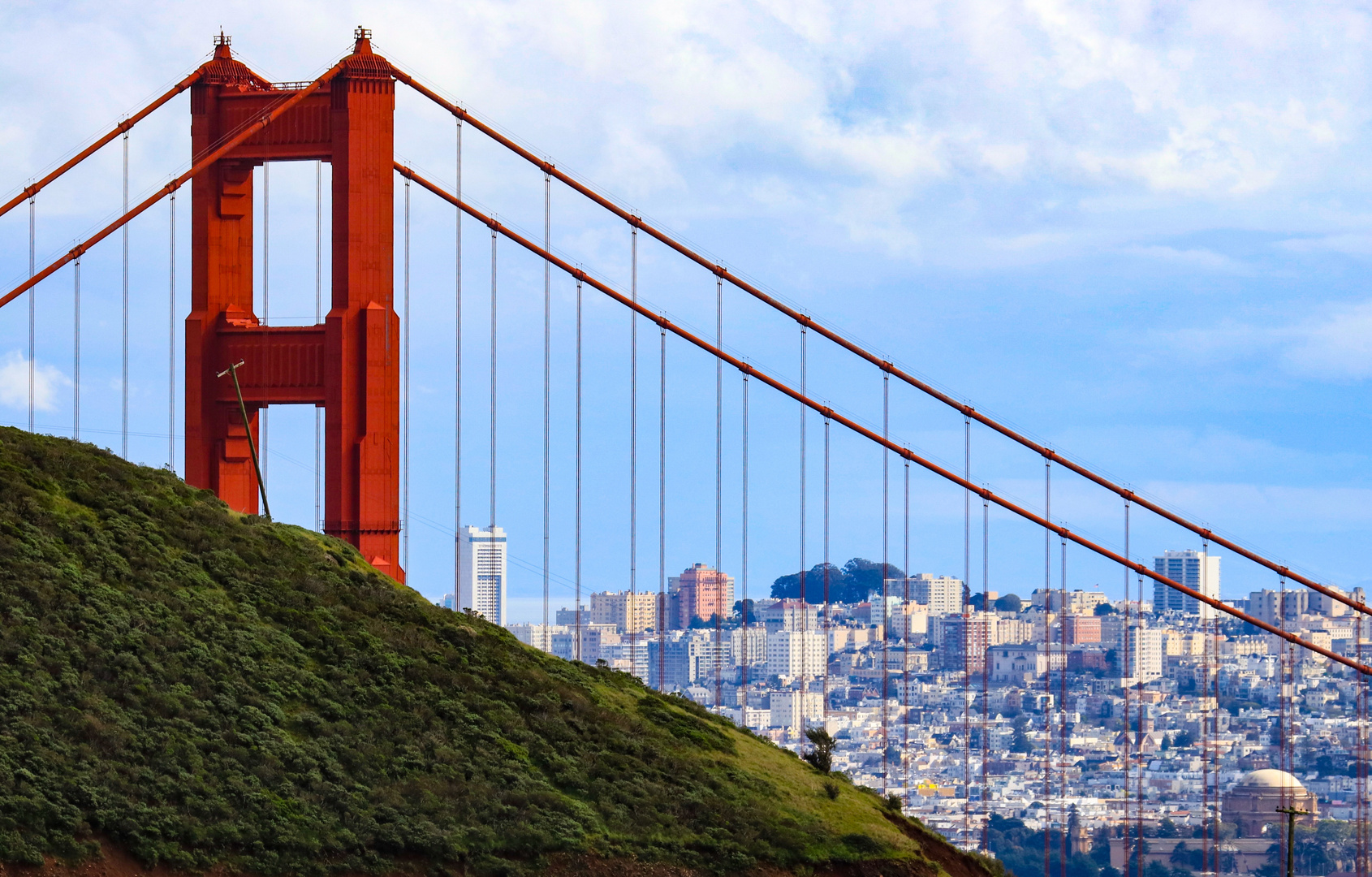City-View through Golden Gate Bridge