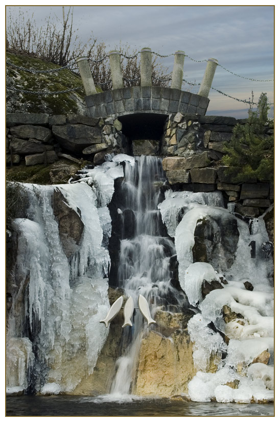 City waterfall, Kristiansund flowing again....