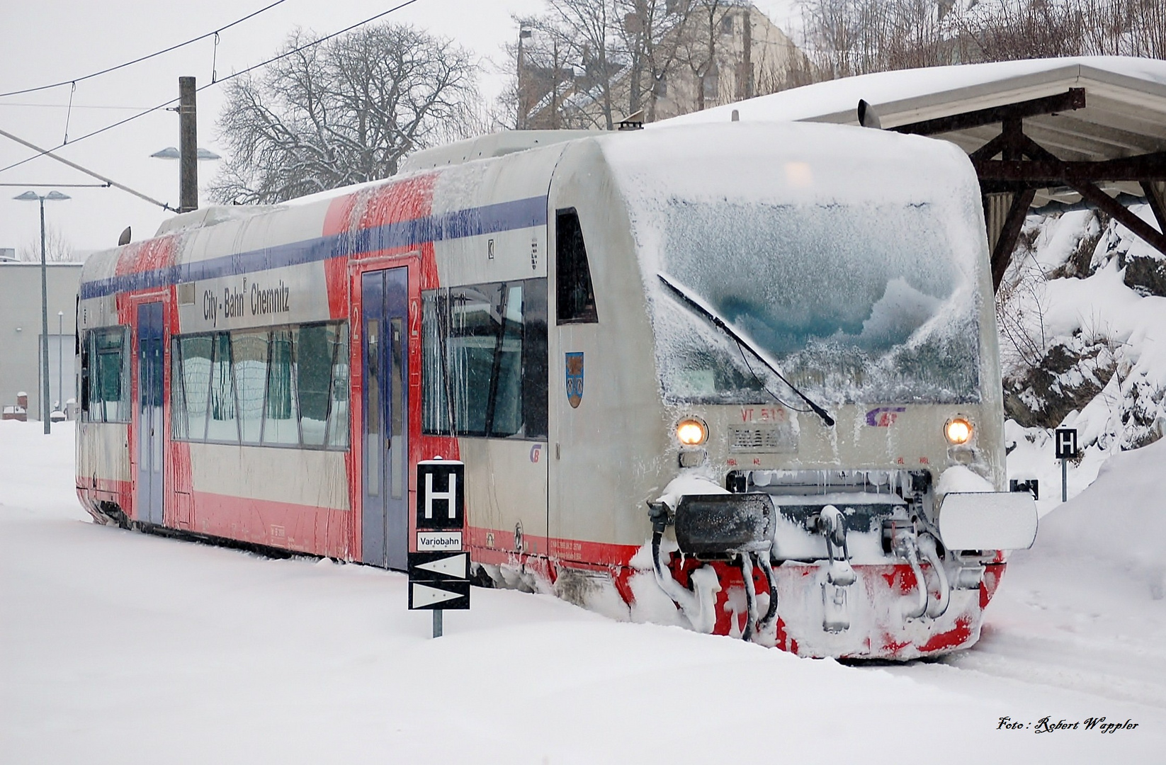 Citybahn Chemnitz im Bahnhof Stollberg / Erzgebirge