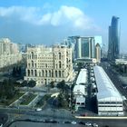 CITYSCAPE OF BAKU in WINTER , ASERBAIJAN