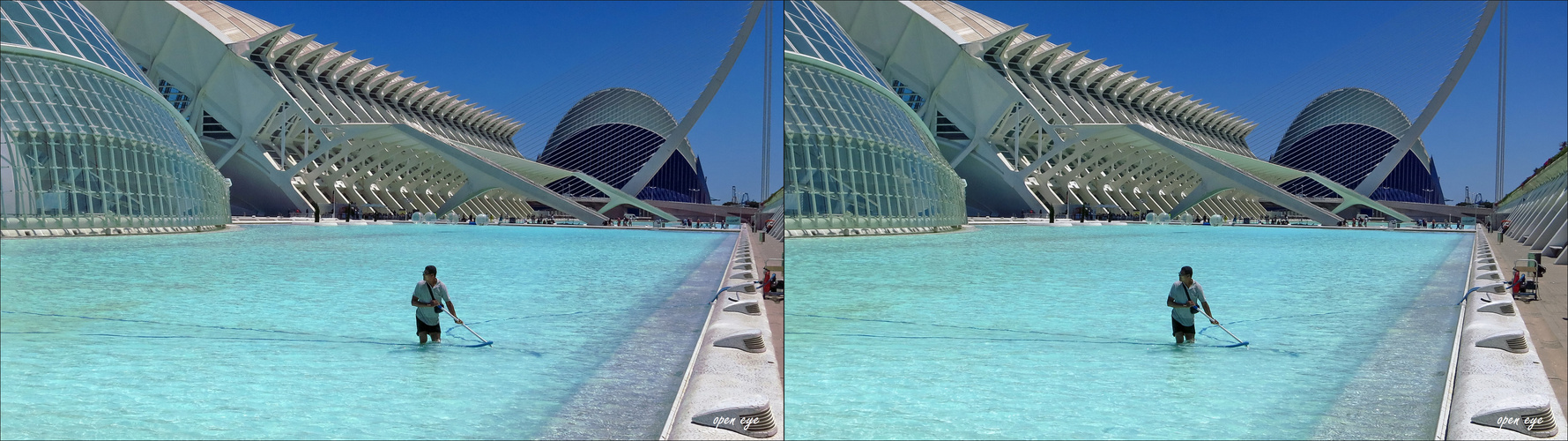 Ciutat de les Arts i les Ciències - Valencia - 3D Kreuzblick