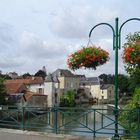 Civray - la Charente vue du Grand-Pont avec le « Moulin neuf » et la chaussée