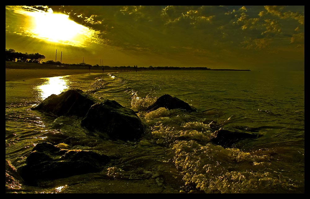 Clapotis sur la Plage