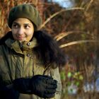 Clarisse dans le parc plein de neige 4