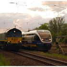 Class 66 im letzten Abendlicht