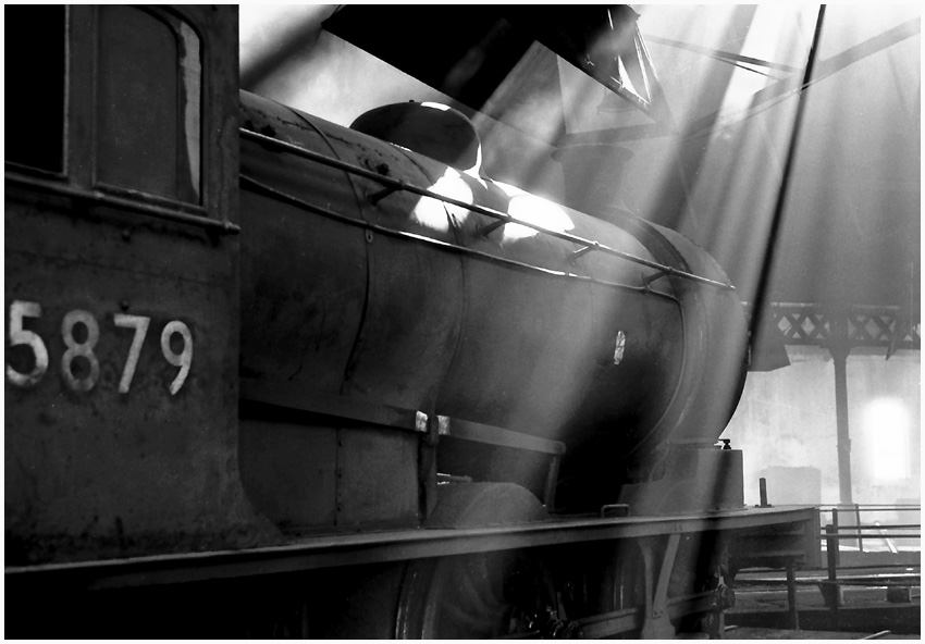 Class J27 65879 locomotive in North Blyth depot.