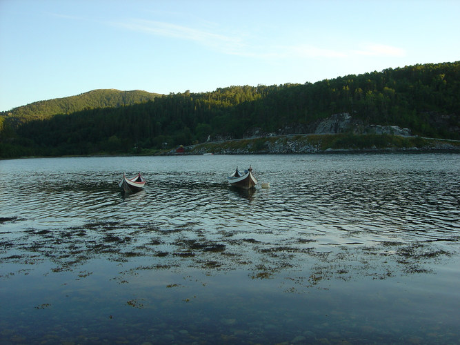 Classic Norwegian boats in Namdal,Norway