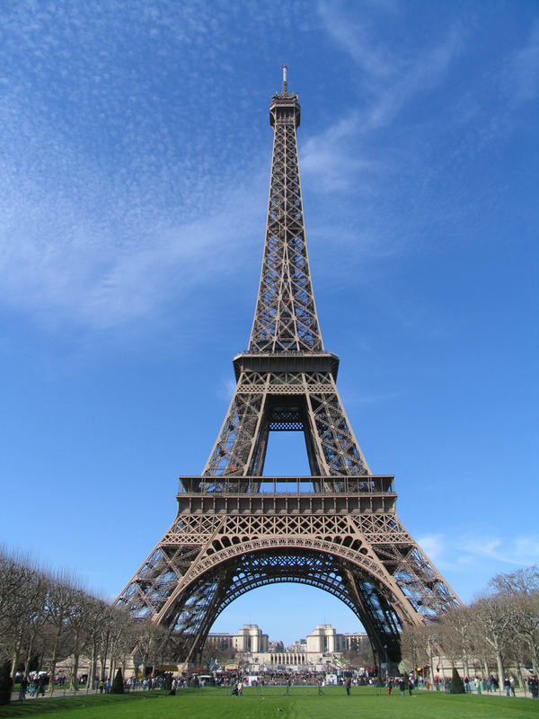 classic view of the Eiffel tower