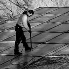 cleaning the glass roof