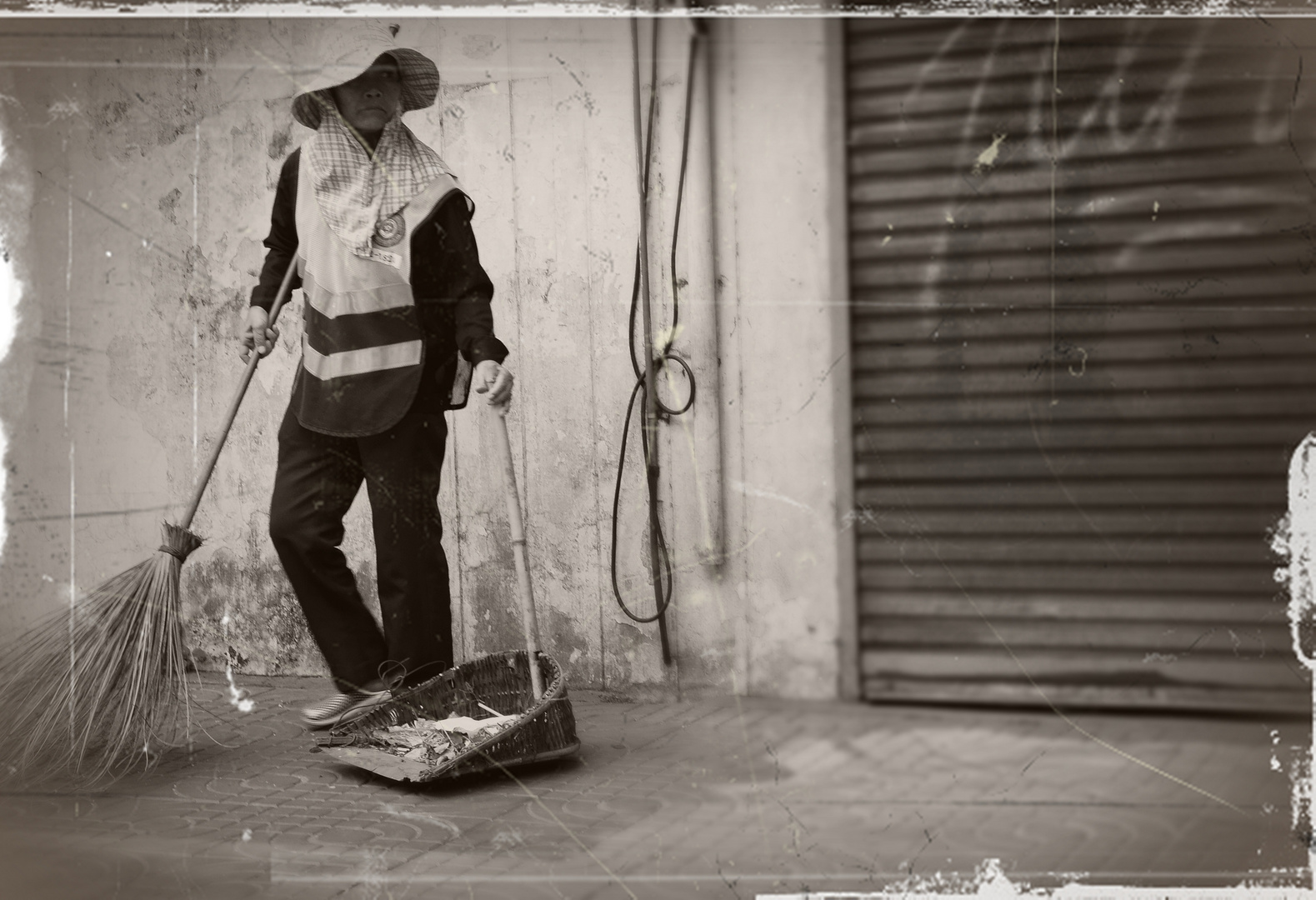 Cleaning woman in Bangkok