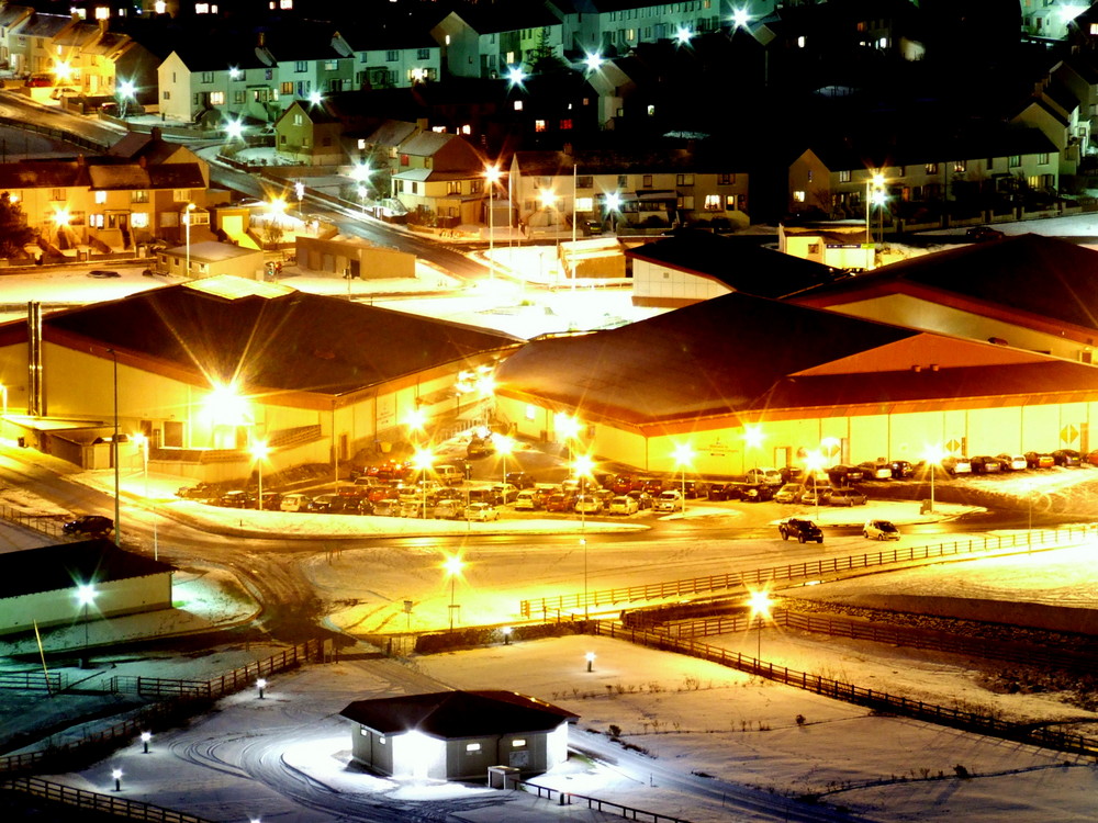 Clickimin Centre at Night