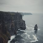 cliffs of moher - rough sea.