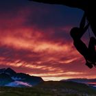 climber at sunset