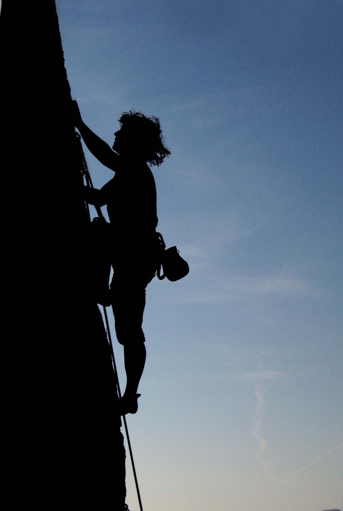 Climbers silhouette