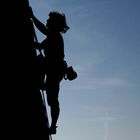 Climbers silhouette