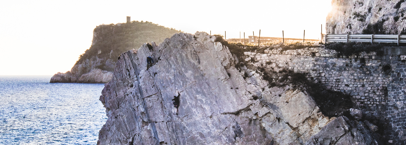 climbing in finale ligure