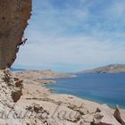 Climbing on the island Pag, Croatia