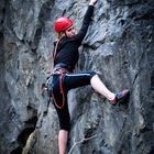 Climbing on the rocks