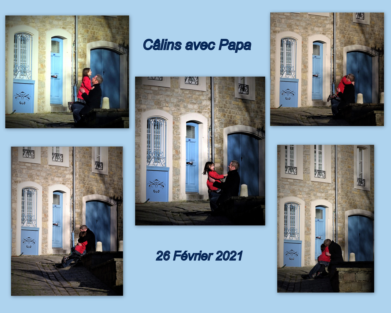 Câlin avec papa