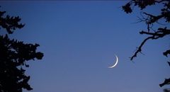 Clin d’oeil de la lune à l’heure bleue