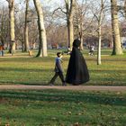 Cloaked Woman and Child