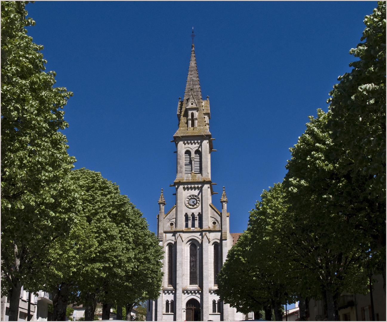 Clocher de l’Eglise Notre-Dame de Nérac (1868) en Lot-et-Garonne