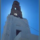 Clocher de l'église orthodoxe-grecque Panagia à Lindos, Rhodes juillet 1978 ©