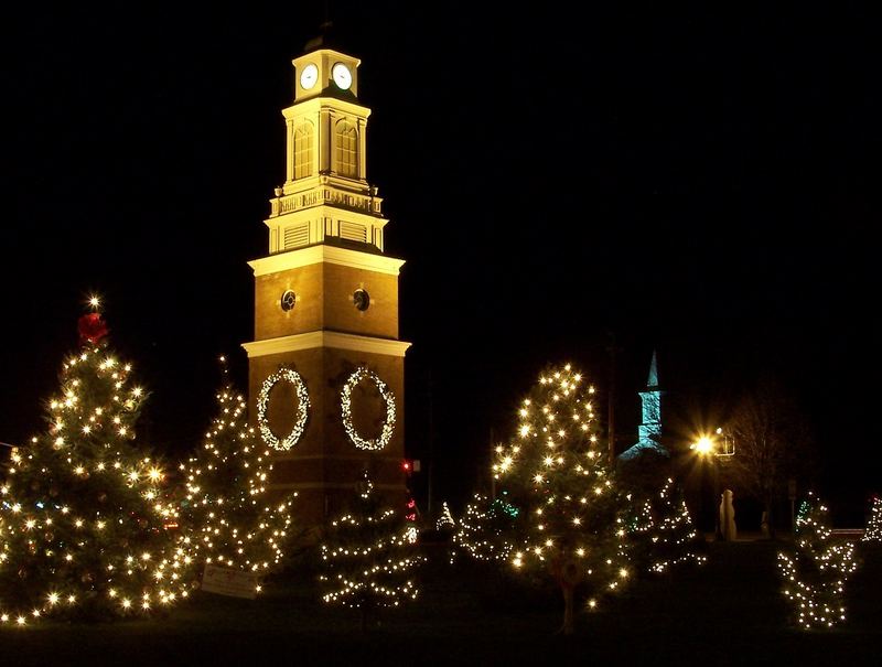 Clock Tower at Christmas