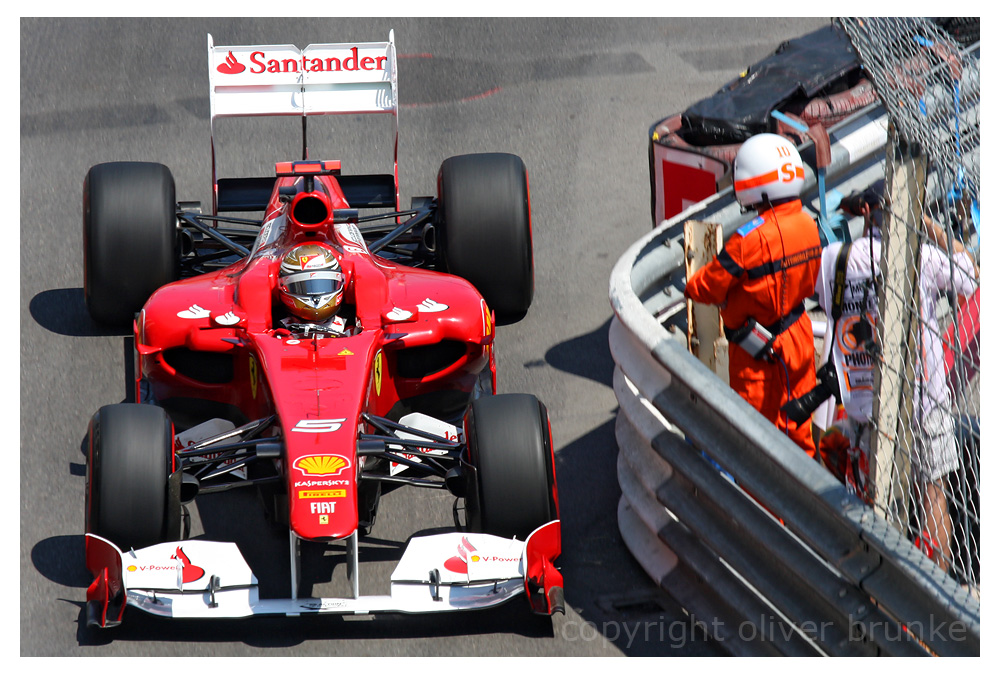 Close Call Fernando Alonso Monaco 2011