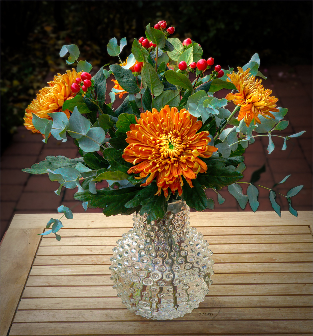 Close-up of flowers on table